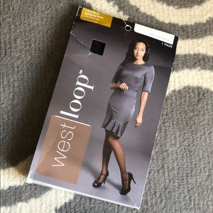 West loop black tights